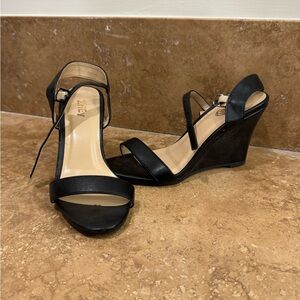 Black Wedge Heels